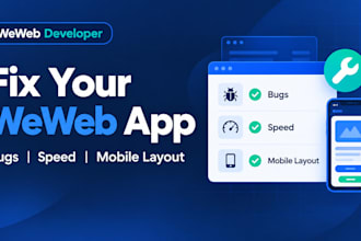 fix, finish or redesign your stuck weweb web app project fast and clean