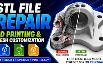 repair stl file 3d printing mesh custom