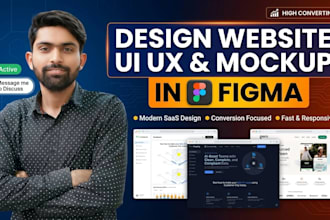 design website UI UX and website mockup in figma