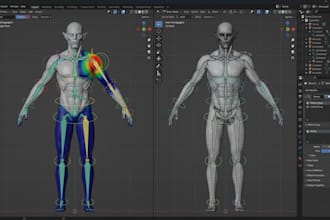 fix blender rig repair weight paint skinning character rig fix bone correction