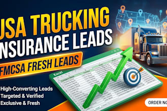provide 1,000 verified trucking insurance leads from fmcsa
