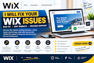 fix wix issues,bug fix, edit wix website and wix support