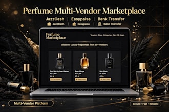 build perfume multivendor marketplace website