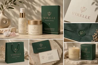 design minimalist candle logo and candle label design