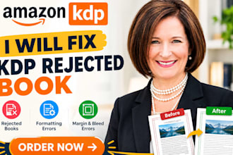 fix KDP rejected book, KDP formatting errors, KDP margins and bleed errors