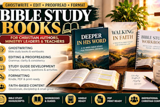 proofread bible study book manuscripts written by independent christian authors