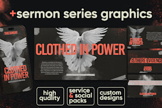 design custom sermon series graphics and church media assets