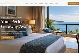 build squarespace boutique hotel website inn website guest house lodge site