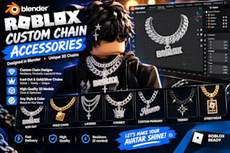 create custom 3d roblox chain roblox accessories roblox modelling roblox avater
