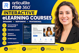 design articulate rise 360 courses, interactive lessons and learning materials