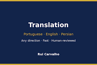 translate portuguese, english and persian farsi accurately