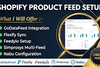 setup your shopify product feed for google shopping and facebook feedyio flexify