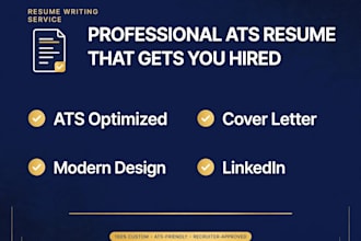write professional ats resume, CV, cover letter and do career counseling