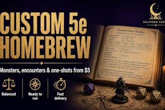 create custom dnd 5e monsters encounters and one shot adventures
