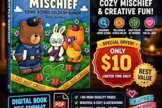 create custom cozy and chibi coloring books in PDF