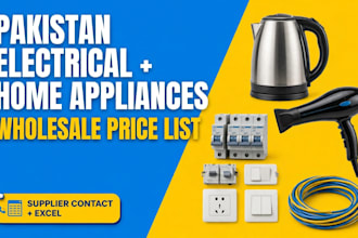 provide wholesale electrical products price list from all over pakistan