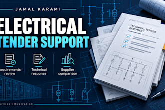 prepare electrical tender documents and technical bid proposals