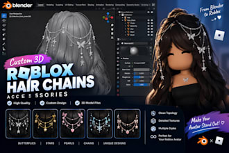 create custom 3d roblox hair roblox chain roblox accessories roblox 3d