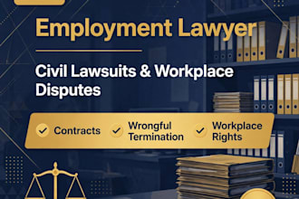 be your employment lawyer for civil lawsuits and workplace disputes