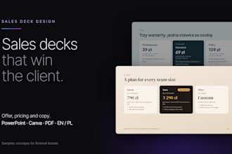 design a sales deck or business proposal presentation