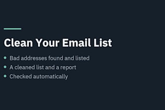 clean and verify your email list and remove bad addresses
