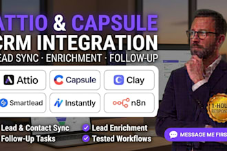 attio crm integration capsule clay smartlead instantly n8n zapier automation
