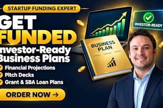 write investor ready business plan, pitch deck and sba loan