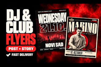 design dj flyers and nightclub posters for instagram
