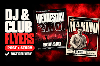 design dj flyers and nightclub posters for instagram