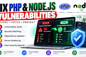 fix PHP and nodejs security vulnerabilities and secure your webapp
