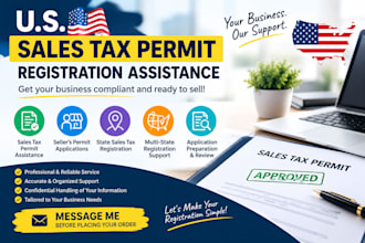 assist with US sales tax permit registration and seller permit applications