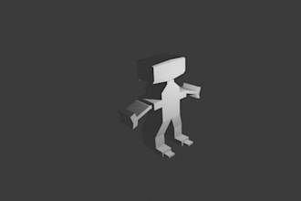 create low poly 3d models props and charact