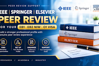 help you get in ieee ,springer and elsevier peer review opportunities for eb1a