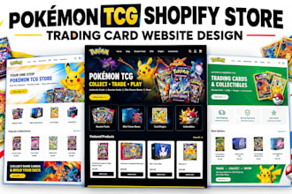 design 7 figure pokemon shopify store trading card website tcg pokemon website