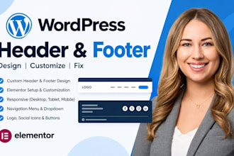design or customize a wordpress header and footer