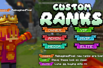 design custom minecraft ranks, prefixes and chat tags
