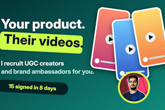 recruit ugc creators and brand ambassadors for your app or product