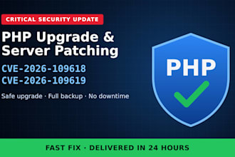 upgrade PHP and patch critical security vulnerabilities