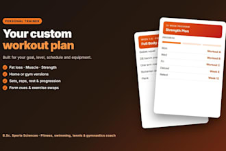 create a custom workout plan for your fitness goals