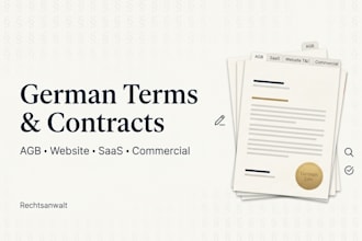 review and edit your website terms and conditions for german compliance