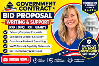 write rfp rfq rfi and government contract bid proposals