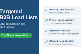 build a targeted b2b lead list with emails