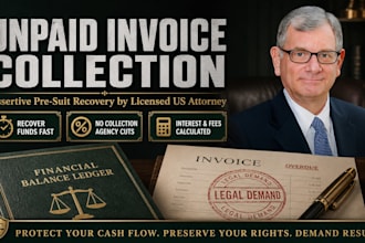 draft an unpaid invoice debt collection letter as a US lawyer