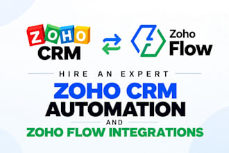 set up zoho crm automation and zoho flow integrations