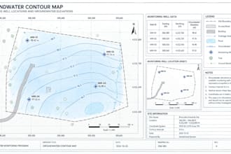 draft groundwater contour maps from your supplied data