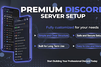 set up a professional discord server with roles and bots