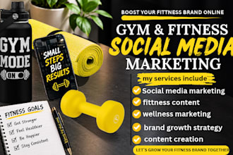 be your gym and fitness social media manager for fitness marketing