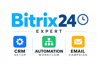 setup bitrix24 CRM automation workflow email campaign