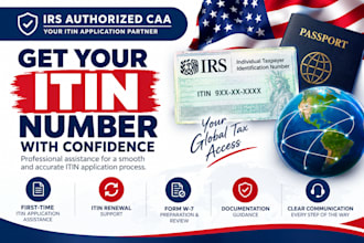 help you get your itin number from irs as caa