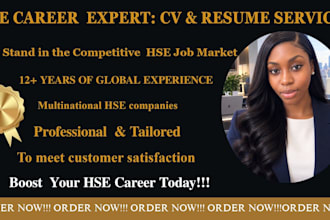 write an ats  hse resume, ehs CV, and safety officer resume